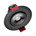 Nicor Lighting Nicor Lighting DGD311202KRDBK 3 in. Black LED Gimbal Recessed Downlight - 2700K DGD311202KRDBK